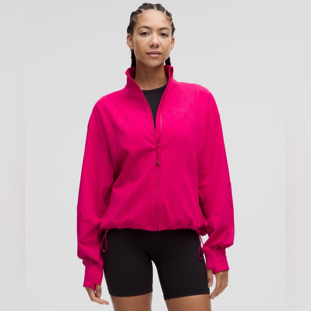 Lululemon Athletica Vibrant Pink Bomber Jacket